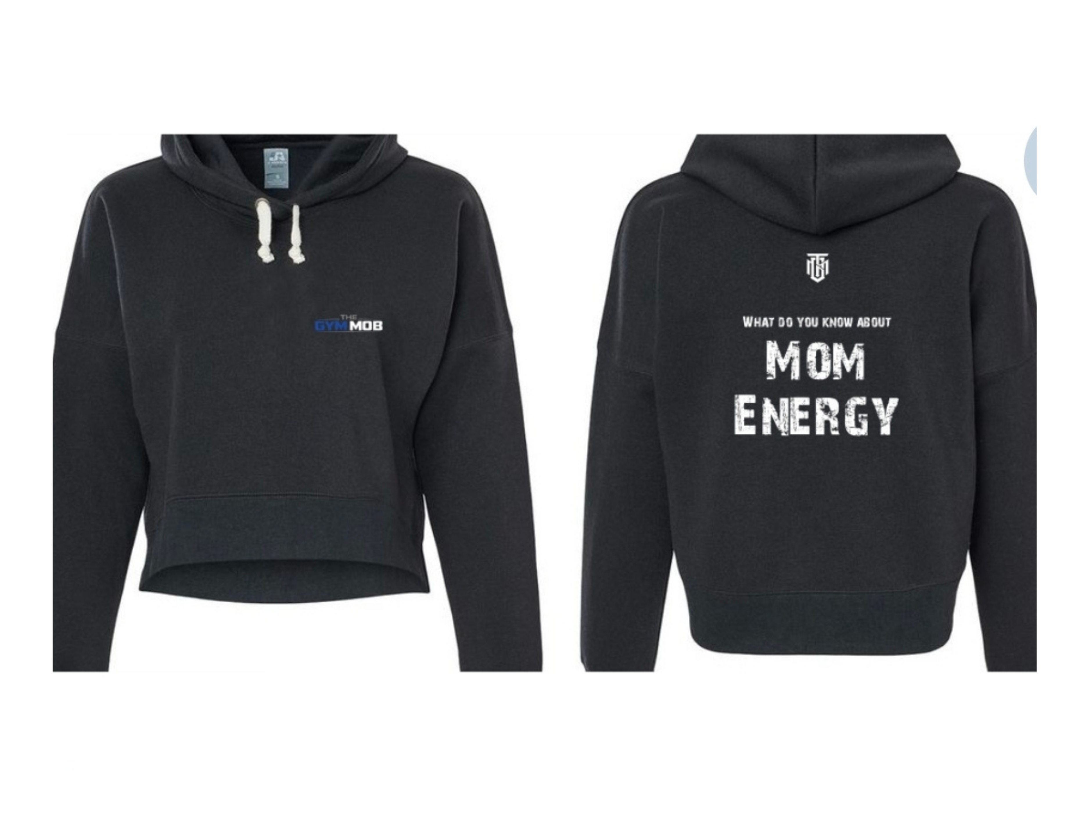 Mom Energy Cropped Hoodie